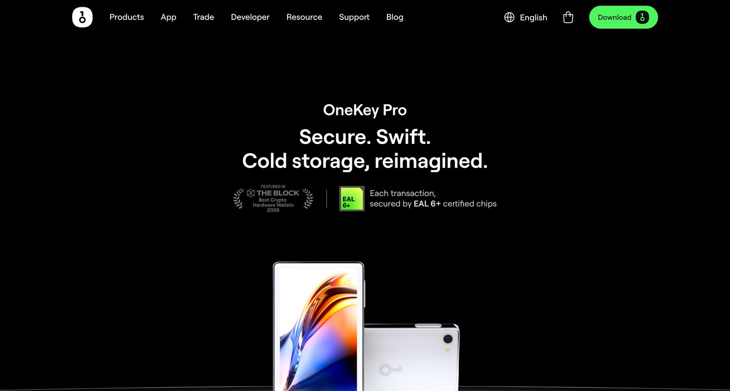 Сторінка OneKey Pro на офіційному сайті
