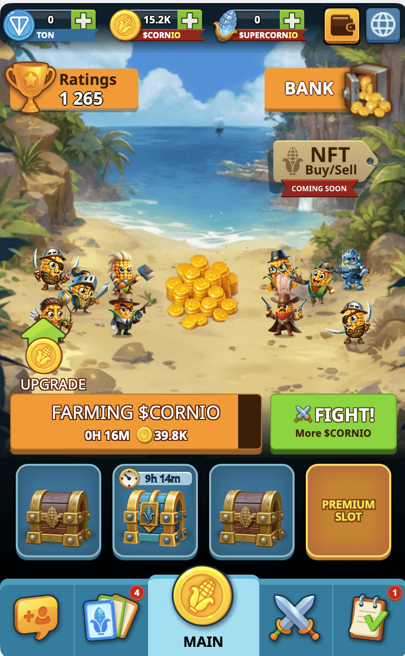 Скріншот гри Corn Battles — герої та бої PVP