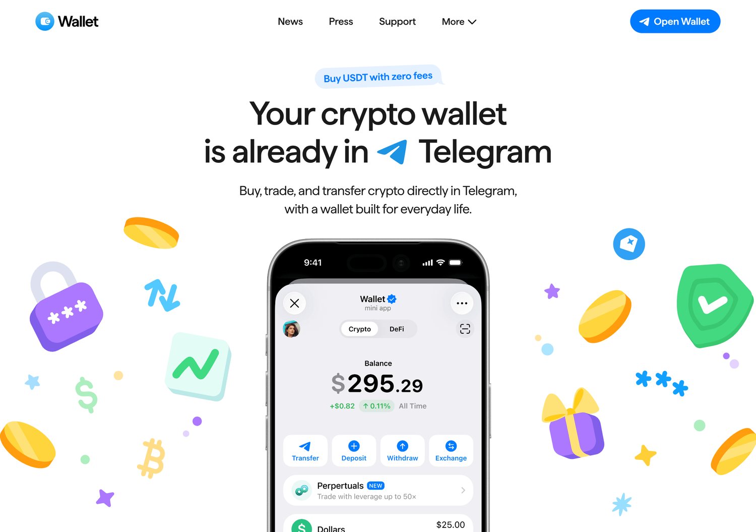 Офіційний сайт гаманця @wallet у Telegram