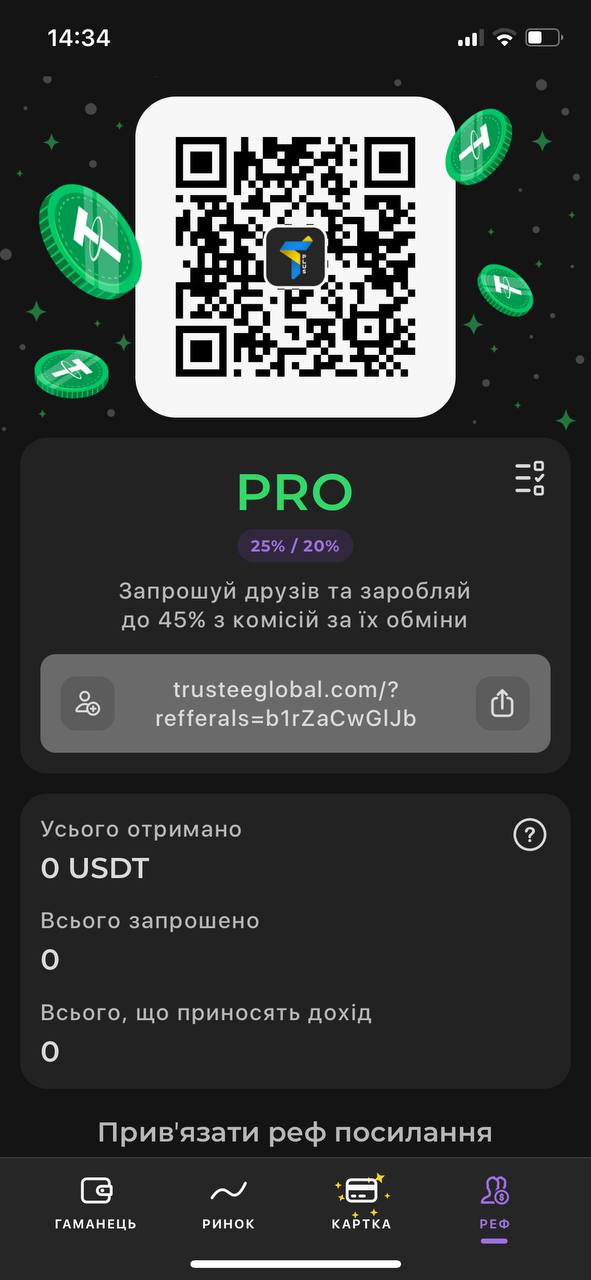 Реферальна програма в Trustee Plus